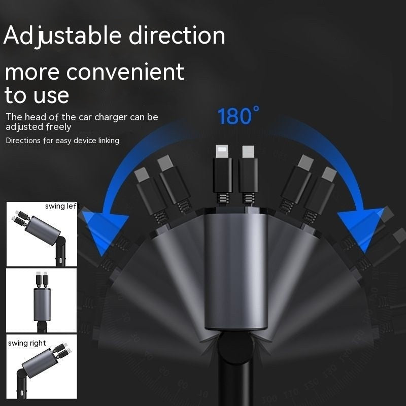 Automatic Retractable Charger- Fully Charged in 30 Minutes.