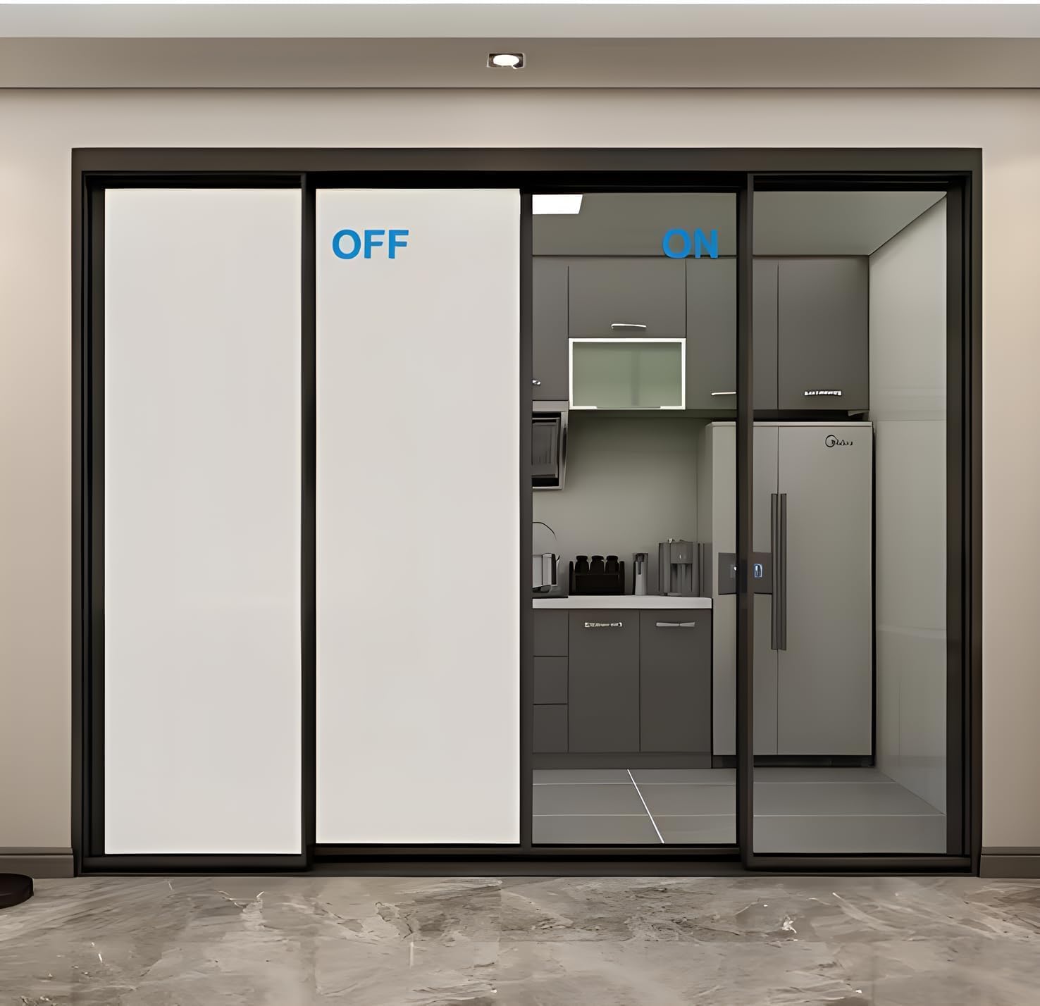 (47.5" x 78.5") | Window Privacy Film | PDLC Switchable, Window Film | Smart Film for Windows & Home Office Window |Adhesive Privacy Film | Heat Insulation UV Blocking-Clear to Opaque, Smart Tint