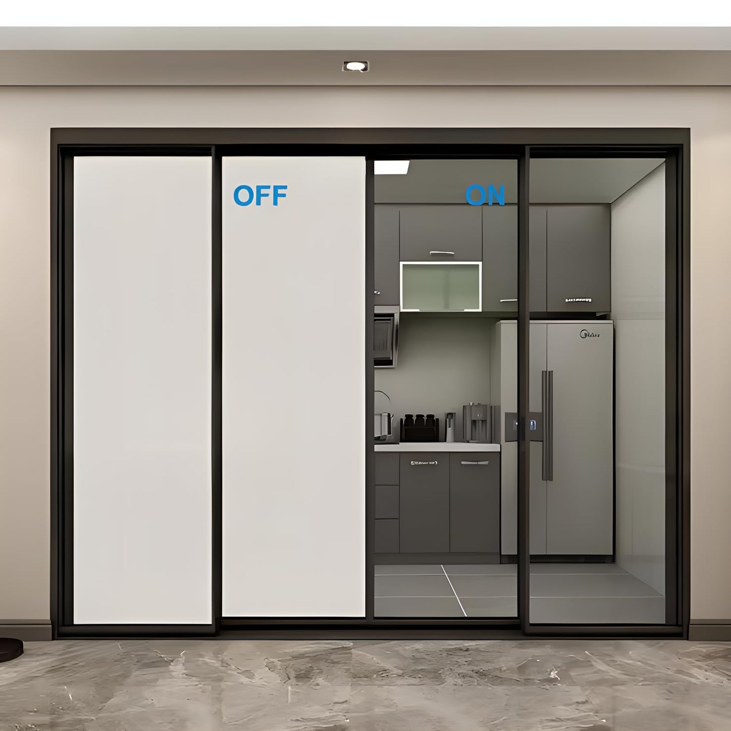 (47.5" x 78.5") | Window Privacy Film | PDLC Switchable, Window Film | Smart Film for Windows & Home Office Window |Adhesive Privacy Film | Heat Insulation UV Blocking-Clear to Opaque, Smart Tint