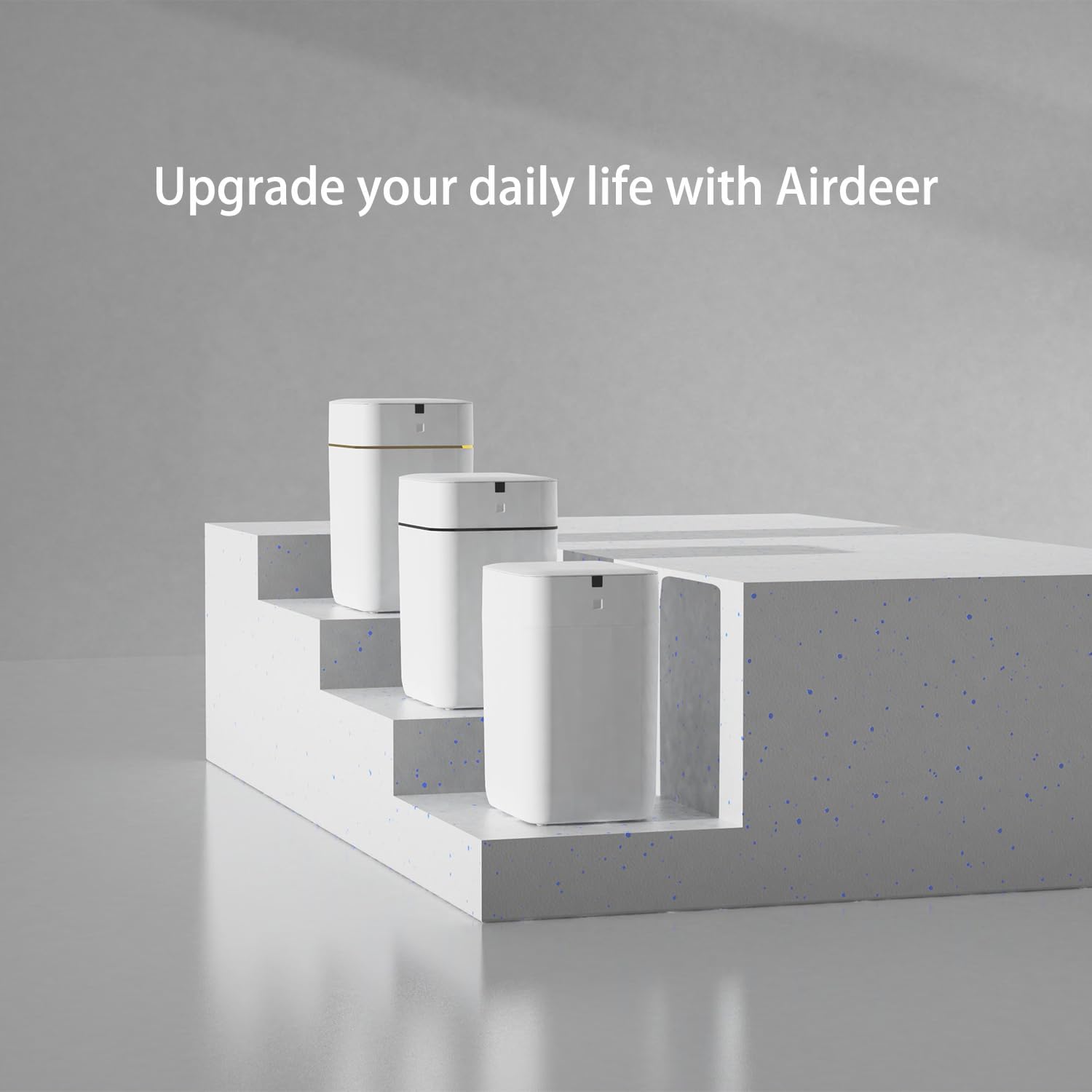 Automatic Trash Can, 4 Gallon Self Sealing and Self-Changing Smart Trash Can, Motion Sensor, Touchless Garbage can with lid for Kitchen Bathroom Office, 6 Refill Rings(A1, Golden line)