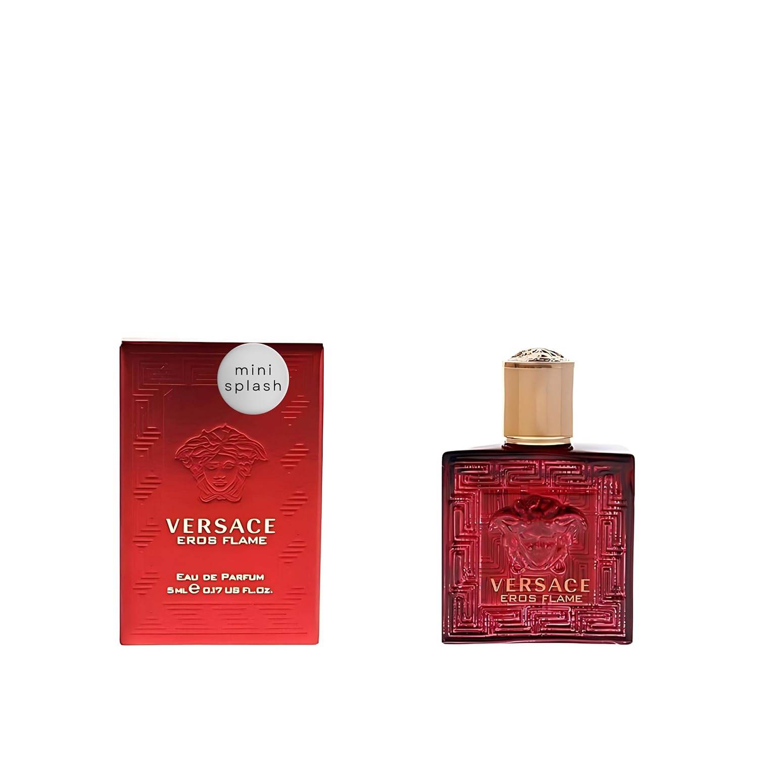 Versace Eros Flame Perfume for Men Mini EDP Splash 0.17 Ounce