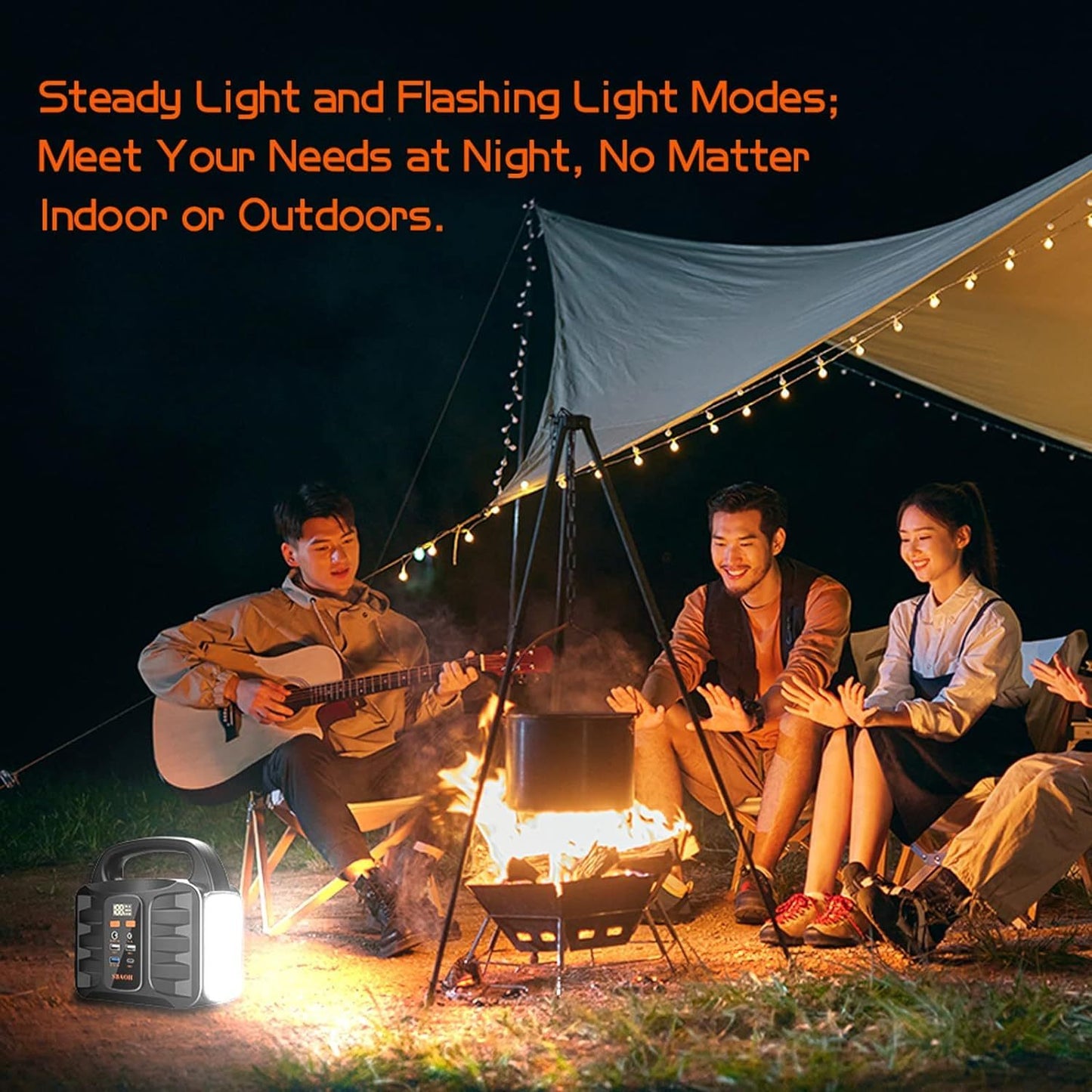 Portable Power Station 150W 155Wh 42000mAh Solar Generator.