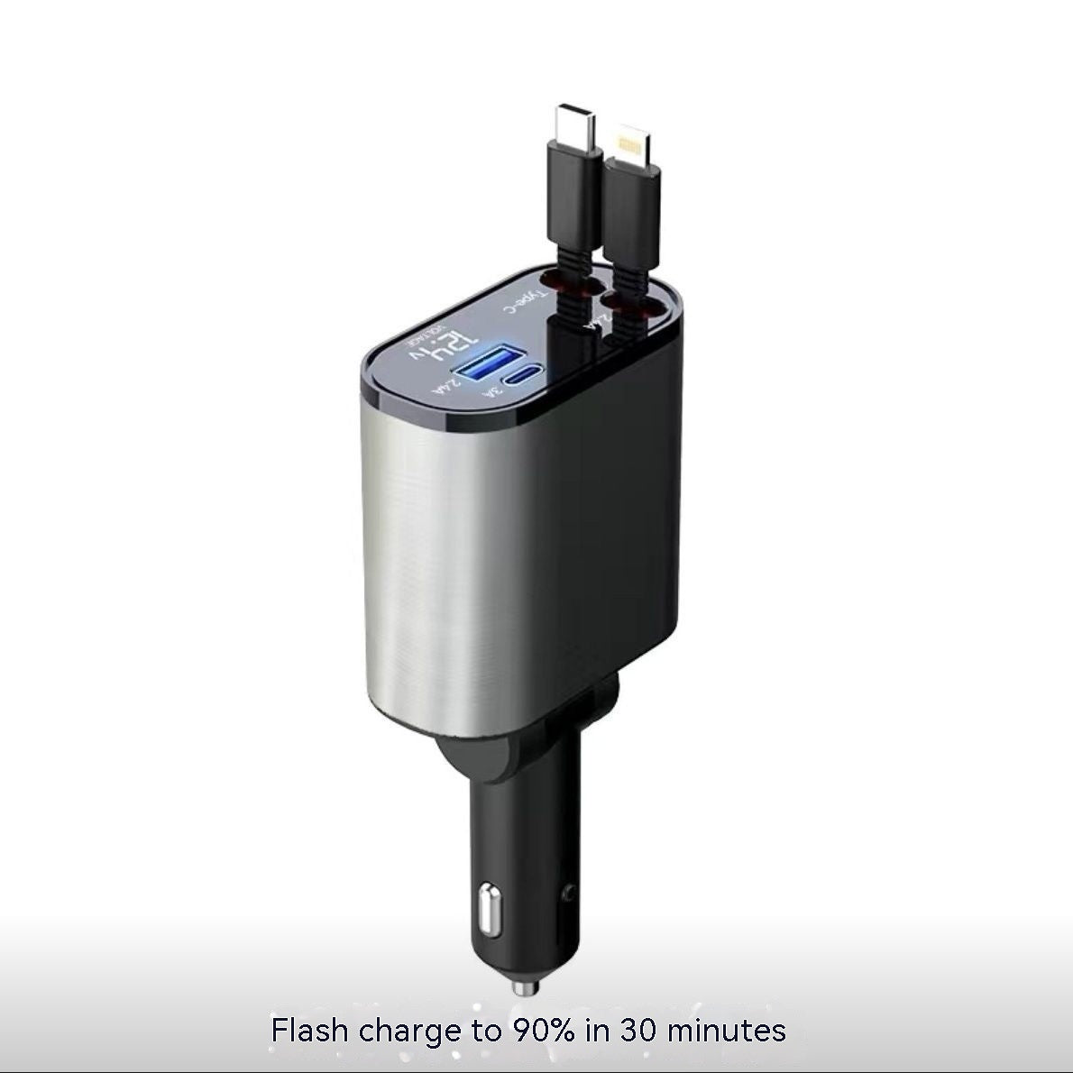 Automatic Retractable Charger- Fully Charged in 30 Minutes.